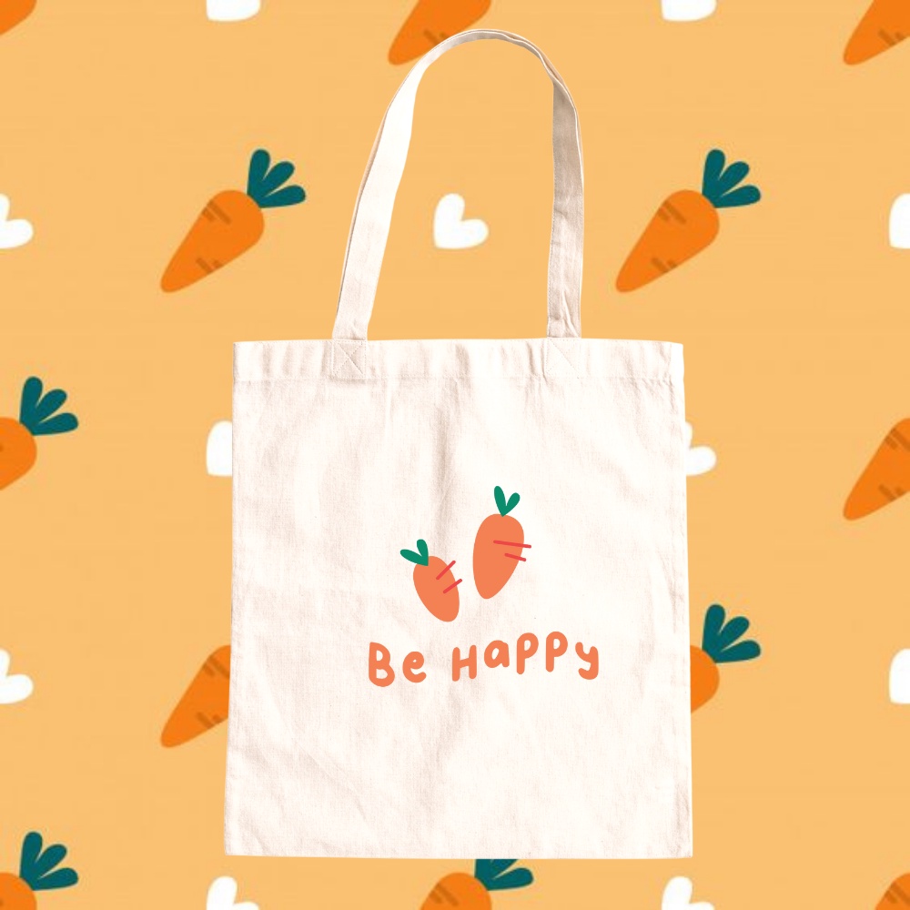 Túi tote túi vải canvas CARROT phong cách Hàn quốc