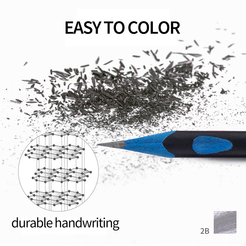 Bút Chì Gỗ 2B HB Hỗ Trợ Điều Chỉnh Tư Thế Cho Học Sinh