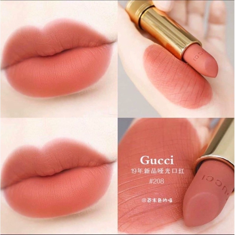 Son Gucci  à Lèvres mate mới các màu vỏ vàng sang chảnh