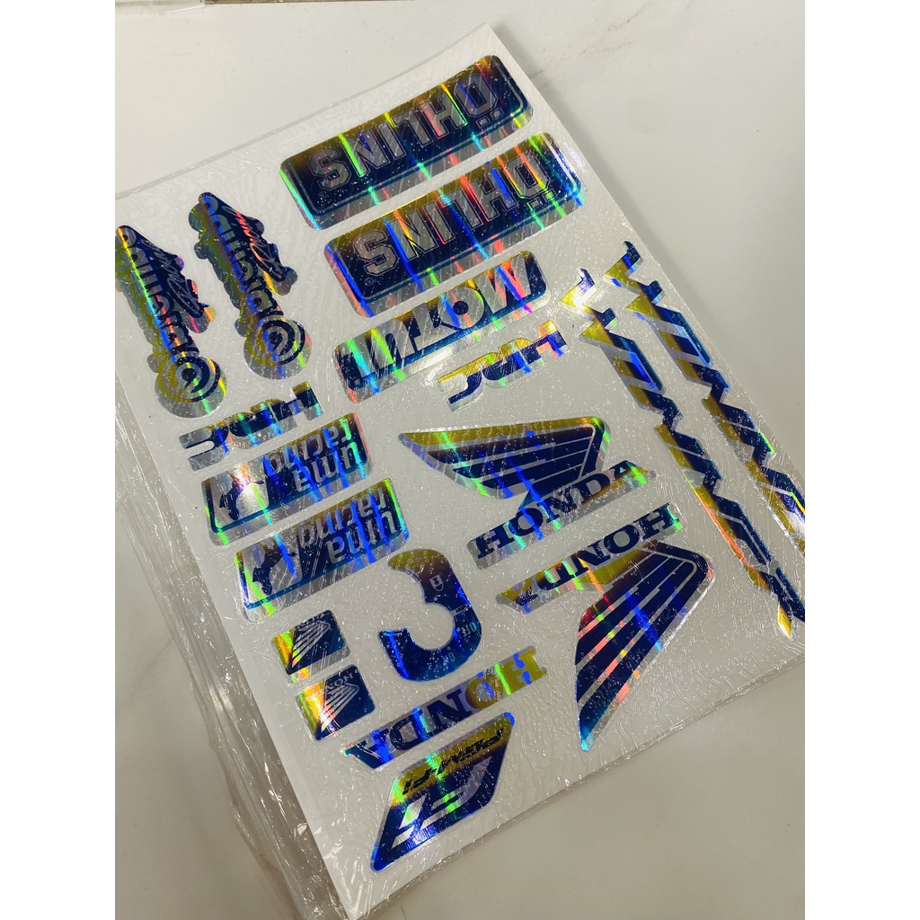 Nguyên 1 tấm tem crom bóng 7 màu dán xe máy honda winner sắc nét