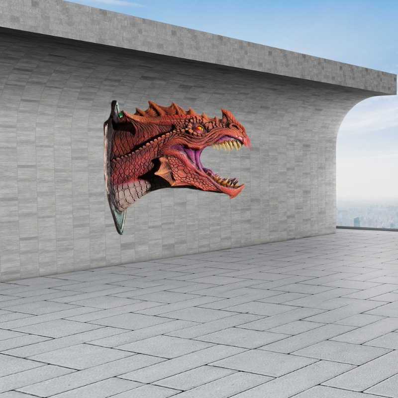 Tượng điêu khắc treo tường 3D có đèn LED dùng trang trí phòng khách