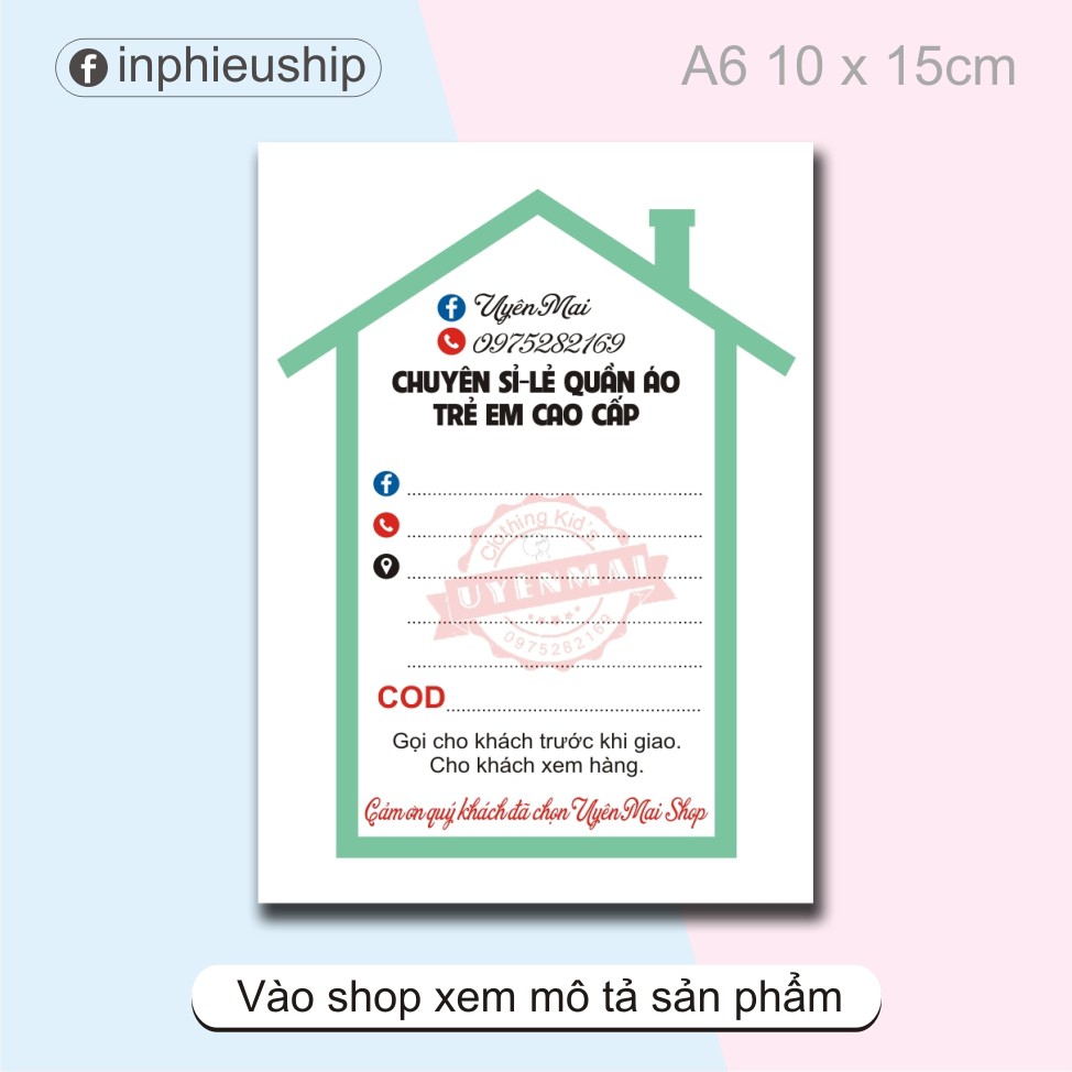 Phiếu ship hàng Uyên Mai