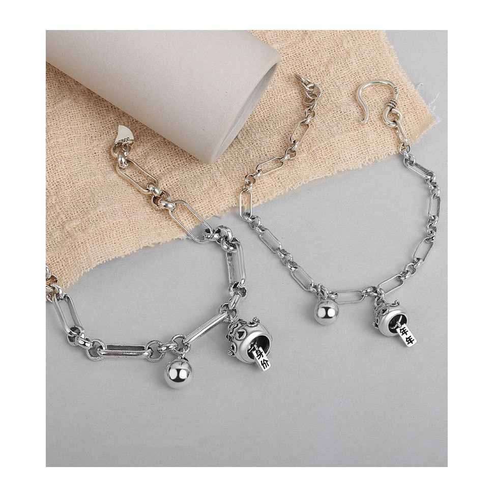 Vòng tay MÈO CHIÊU TÀI CÓ CHUÔNG LỤC LẠC vòng đeo tay may mắn cổ trang