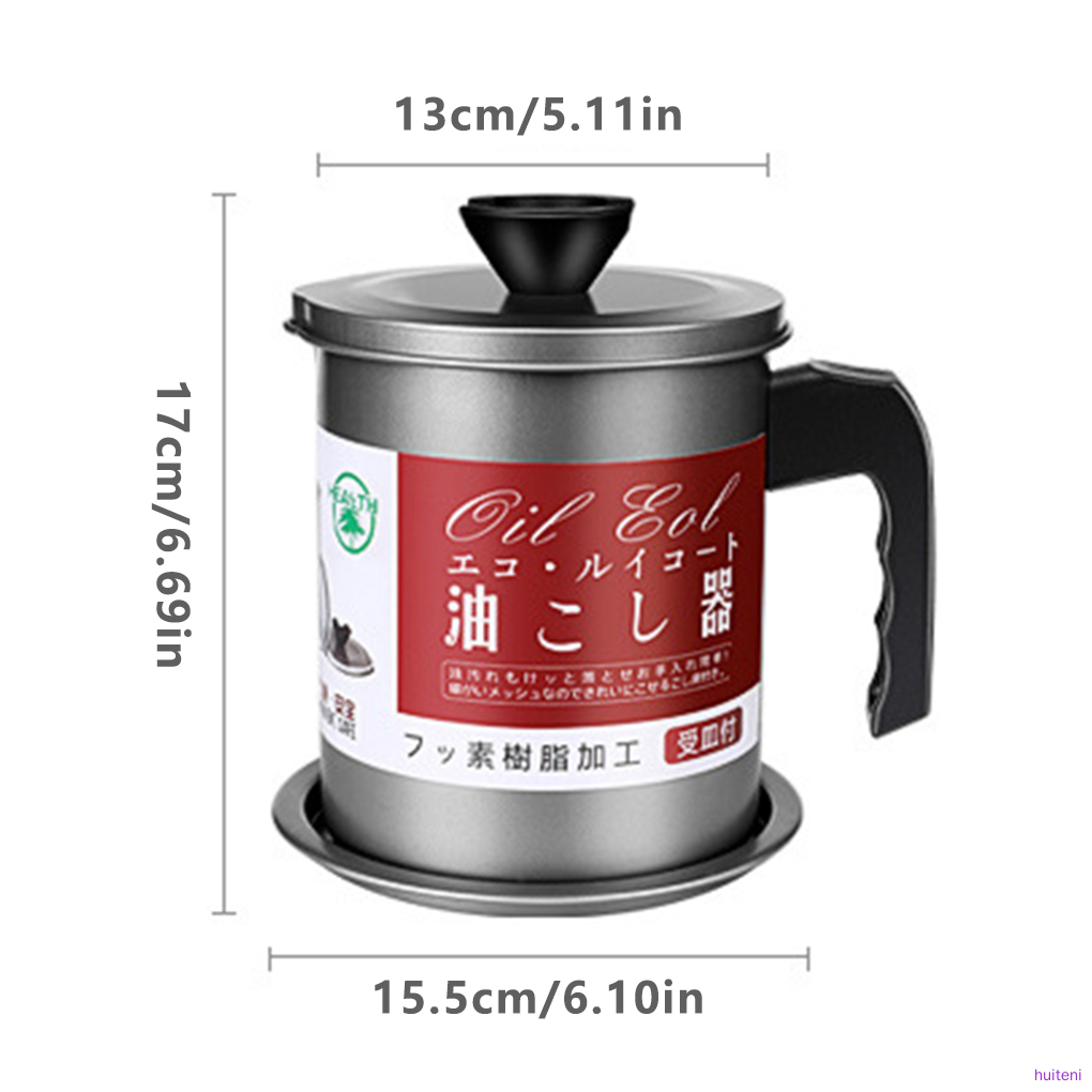 Cốc Lọc Dầu Bằng Thép Không Gỉ Dung Tích Lớn 1.4l