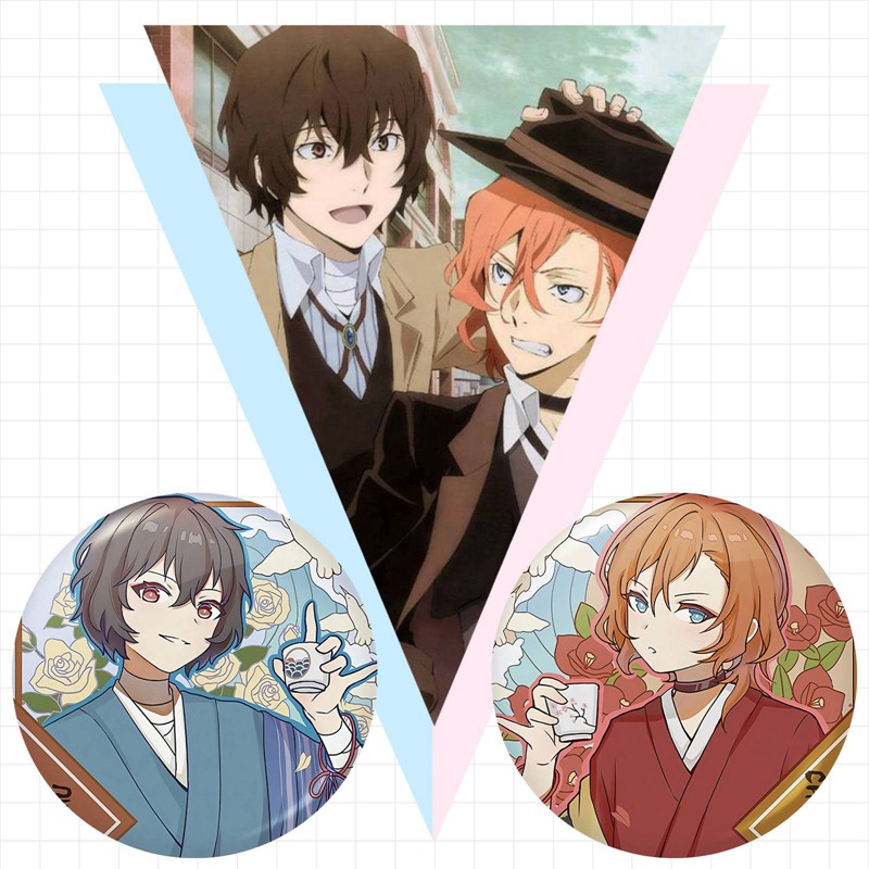 Ghim Cài Áo Phong Cách Anime Nakahara Nakaya Nakajima Atsushi Dazai Osamuu