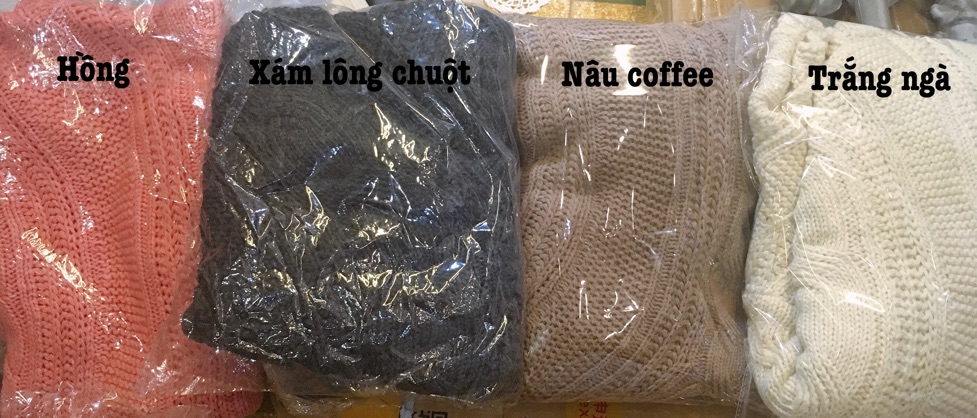 Khoác len cardigan xoắn vặn thừng cánh dơi