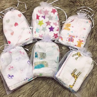 Sét 10 khăn sữa aden sợi tre cho bé