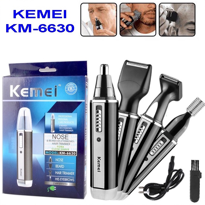 Máy Cao Râu Kemei Đa Năng – Máy Cắt Tóc , Cạo Tỉa Lông Mày Mũi 4 Trong 1