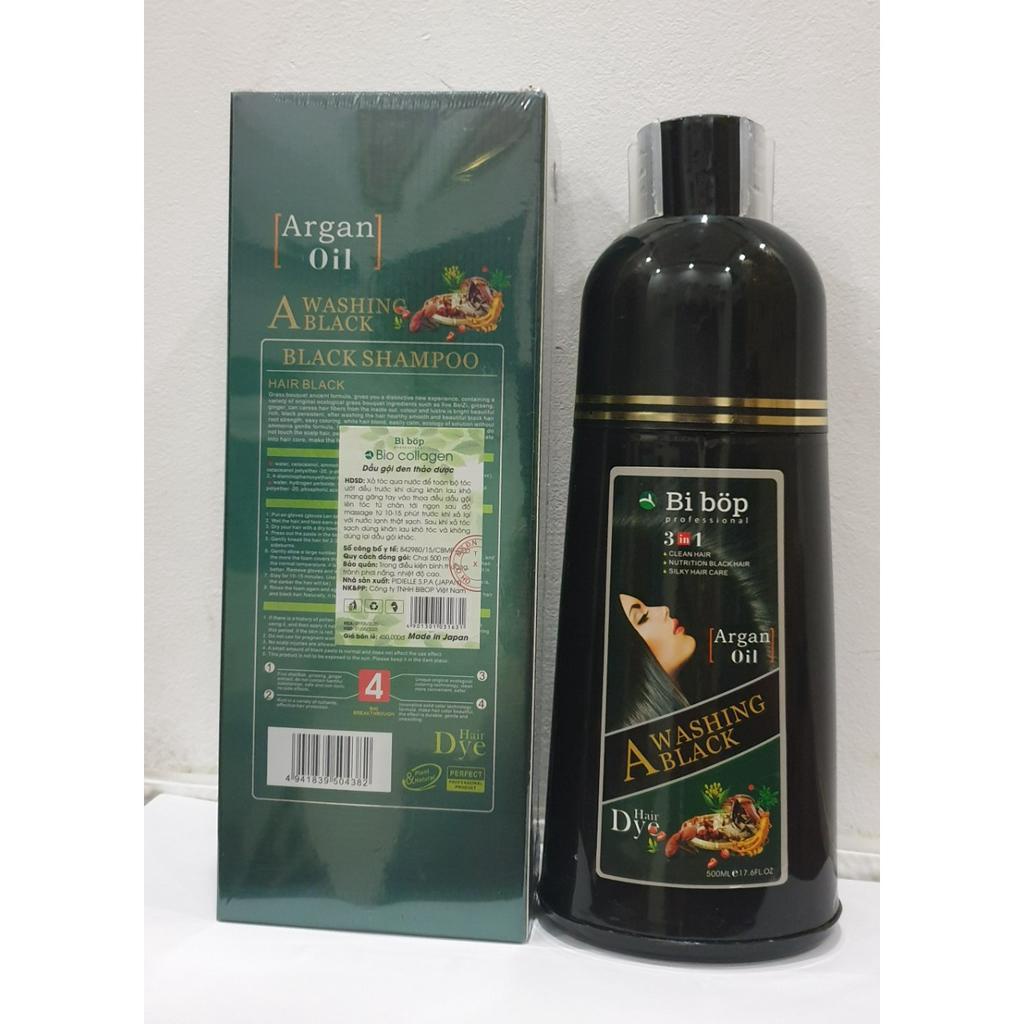 Dầu Gội Phủ Tóc Bạc Đen - Nâu BI.BOP  500MLhàng chuẩn