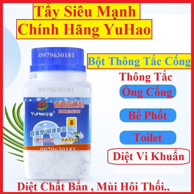 Bột Thông Cống Cực Mạnh [Loại 1] ,Thông Bồn Cầu Cực Mạnh, Chống Tắc Nghẽn, Bảo Dưỡng Các Đường Ống Nước QLG