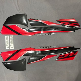 Nguyên bộ tem rời 3 lớp zin thái dán xe máy Yamaha sirius Fi 2018 2019 màu đỏ đen