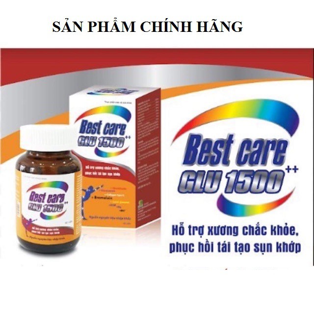 Best care glu 1500, Hỗ trợ xương khớp, Giúp xương khớp chắc khỏe giảm đau xương khớp, tê khớp, thoái hóa khớp