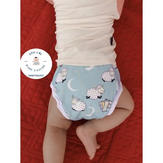- [5 QUẦN+10 LÓT] 5 Bộ Bỉm Vải Babu Nature CHỐNG HĂM, CHỐNG TRÀN Cho Bé Size M,L