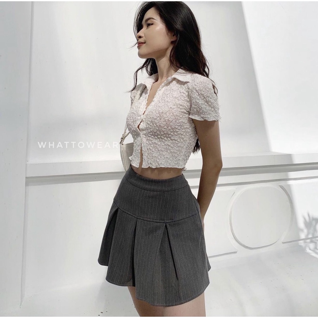 Áo croptop ren hoa hottrend  KÈM ẢNH THẬT  BAO KIỂM ❌