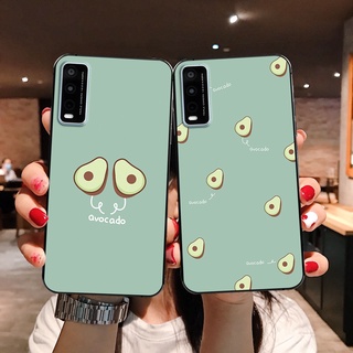 Ốp điện thoại vivo Y20 mặt lưng ép kính hình dễ thương