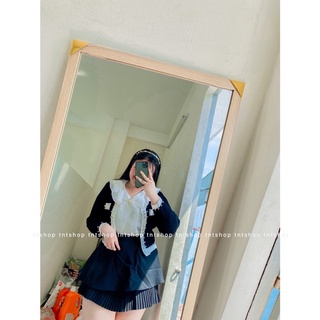 Áo Len Nơ Tơ Đính Hạt Tay Dài [ TNT Shop Bigsize 60kg 90kg ]