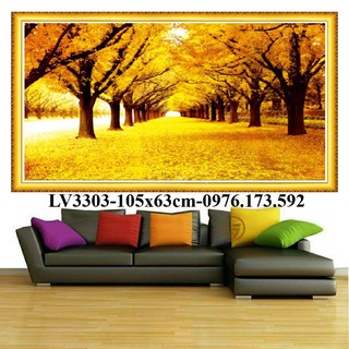 Tranh thêu chữ thập Mùa Thu Lá VàngI 105x63cm I  LV3303