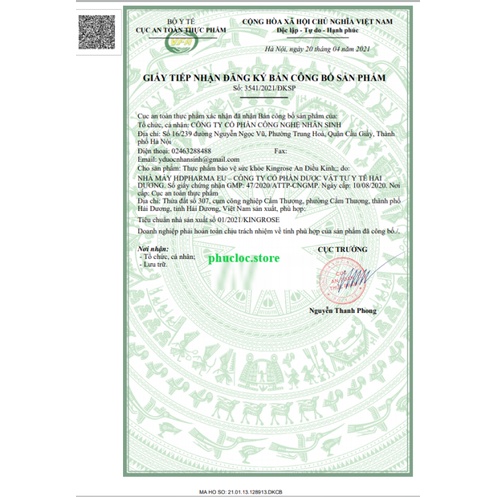 An điều kinh- Kingrose, viên uống điều hòa kinh nguyệt, giảm đau bụng kinh