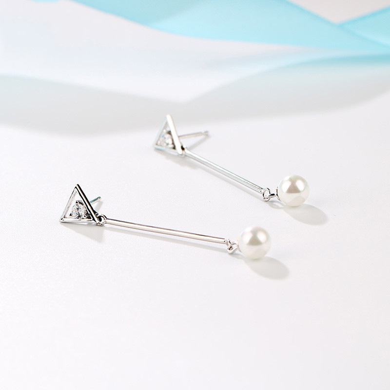 Bông Tai Dáng Dài Đính Ngọc Trai Phong Cách Hàn Quốc Thời Trang