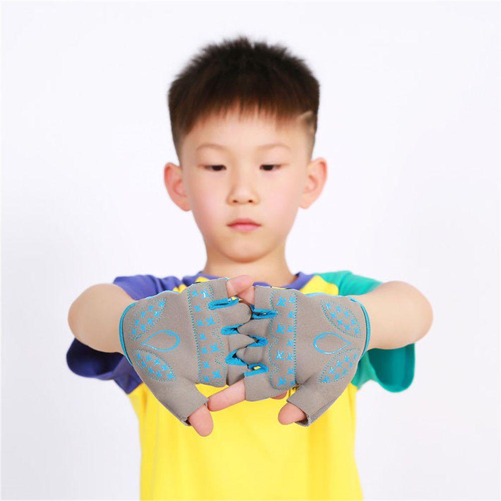 MMLUCK Children Cycling Gloves Anti-sweat Outdoor Sports Bicycle Gloves Bicycle Supplies Riding Equipment Hiking Skating Half Finger Golves