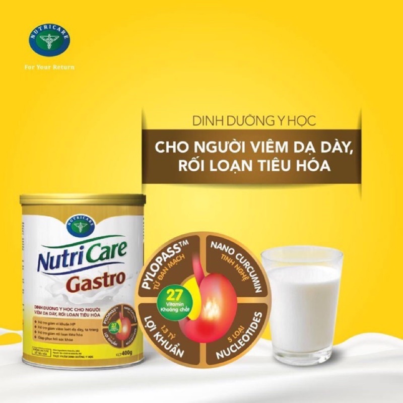 Nutricare Gastro Sữa Dinh Dưỡng Dành Cho Người Rối Loạn Tiêu Hóa, Dạ Dày Nutri Care