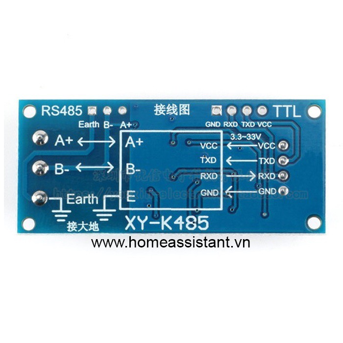 Bo Mạch Chuyển Đổi RS485 To TTL UART Serial XY-K485  Hass Modbus PLC