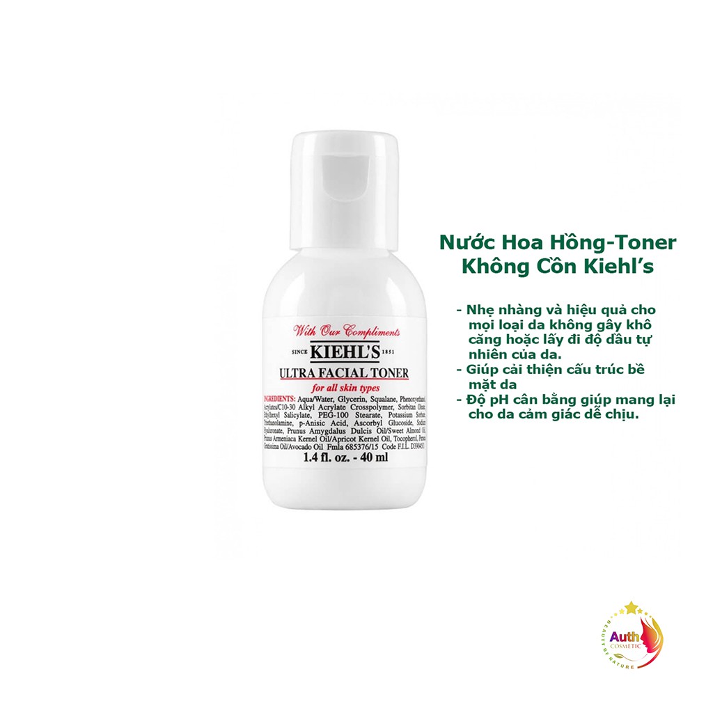 Bộ dưỡng da KIEHLS ULTRA FACICAL MINI Bộ chăm sóc da mặt không cồn dịu nhẹ phù hợp cả da nhạy cảm