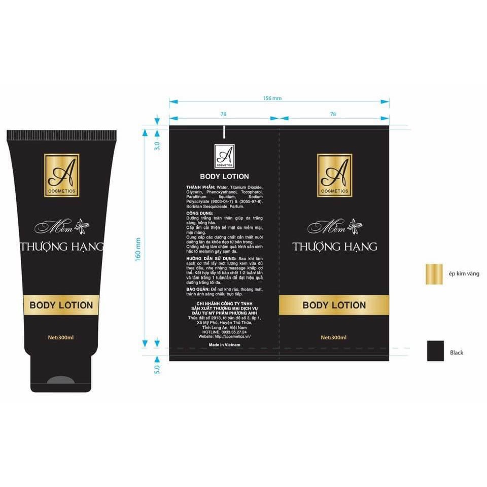 Kem Body Mềm Thượng Hạng ACosmetics 350ml (Body Lotion A Cosmetics) Mỹ Phẩm Phương Anh ACosmetic | BigBuy360 - bigbuy360.vn