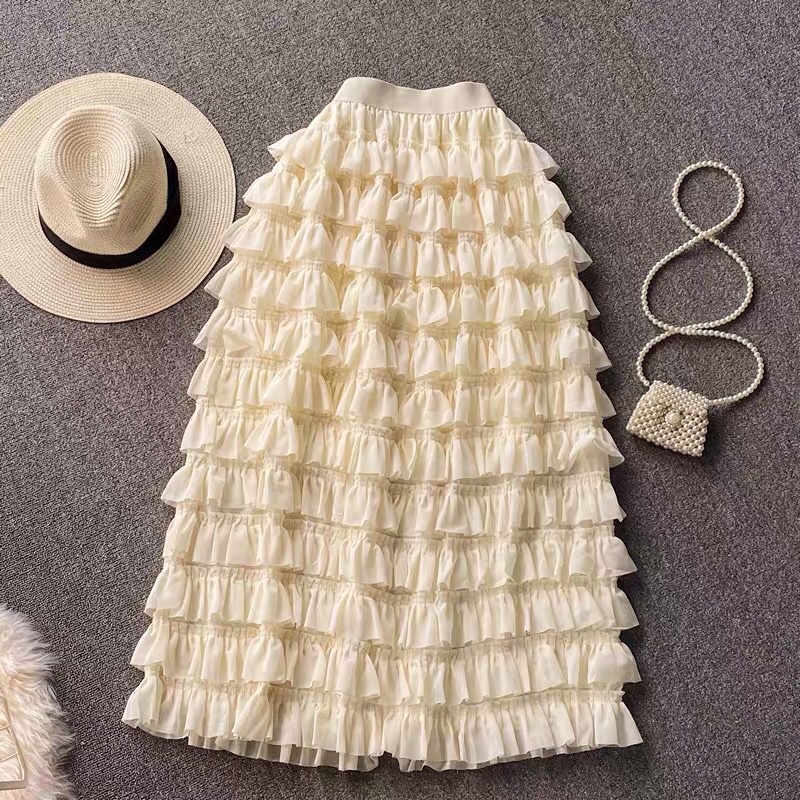 (Order Taobao) Chân váy maxi dáng xoè nhiều tầng sang trọng (TB)