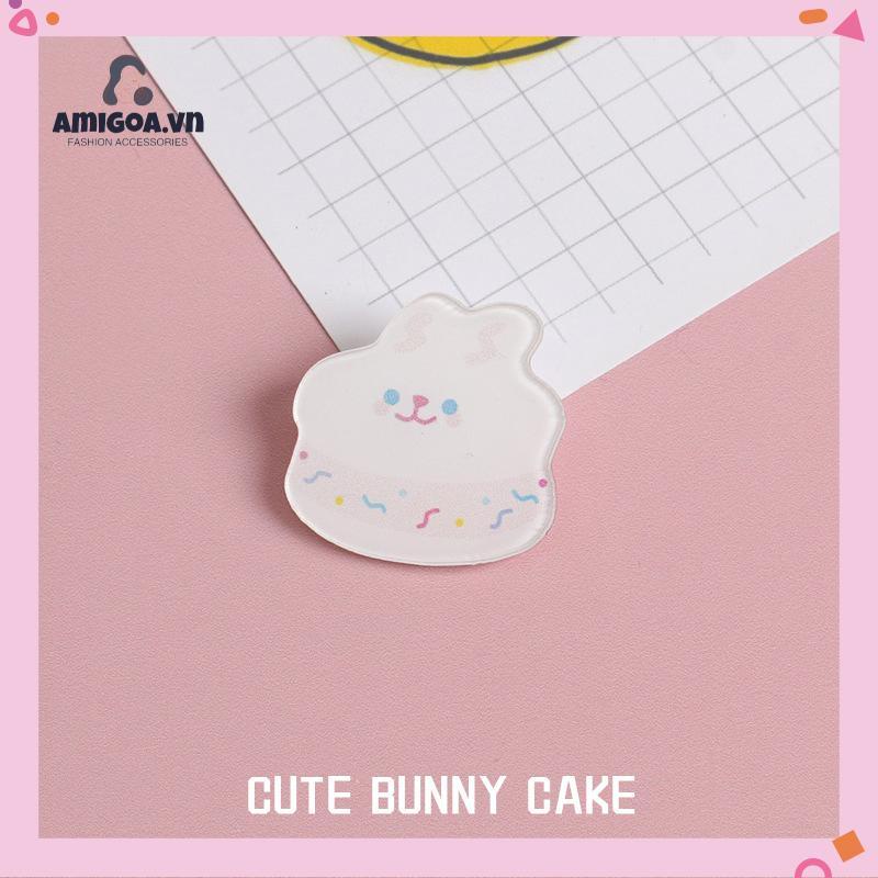 Ghim Cài Áo Bằng Acrylic Hình Thỏ Dễ Thương Dành Cho Bé