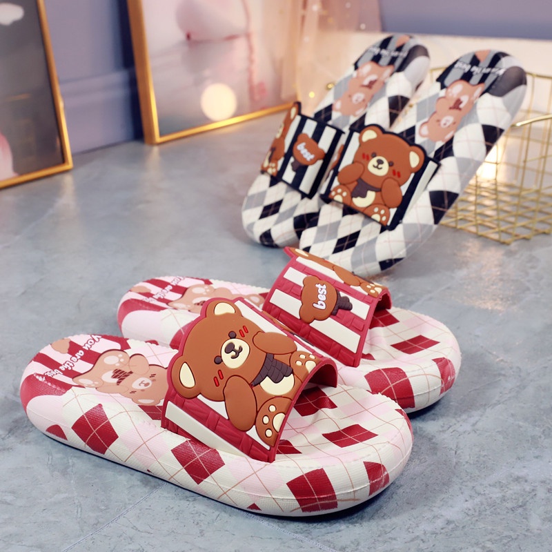 Dép đi trong nhà MS PA22041214 đế dày chống trượt in hoạt hình phong cách mùa hè đáng yêu cho nữ
