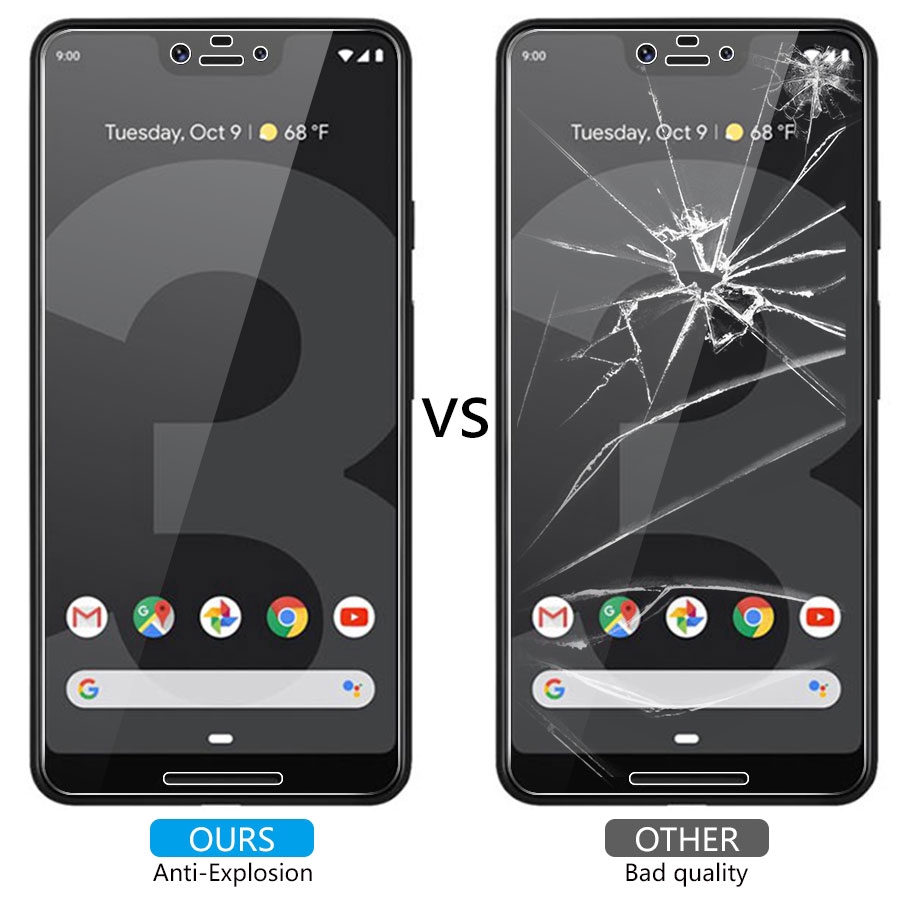 Bộ 2 kính cường lực dán bảo vệ màn hình dành cho Google Pixel 5 4 4a 3a 3 2 XL