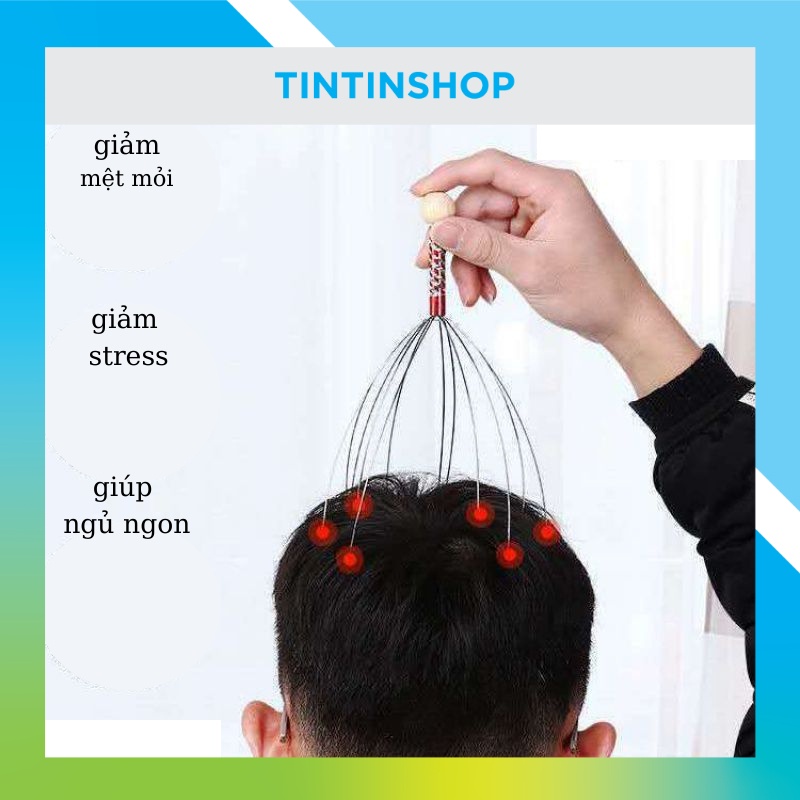 Cây matxa đầu bạch tuộc thư giãn giảm stress