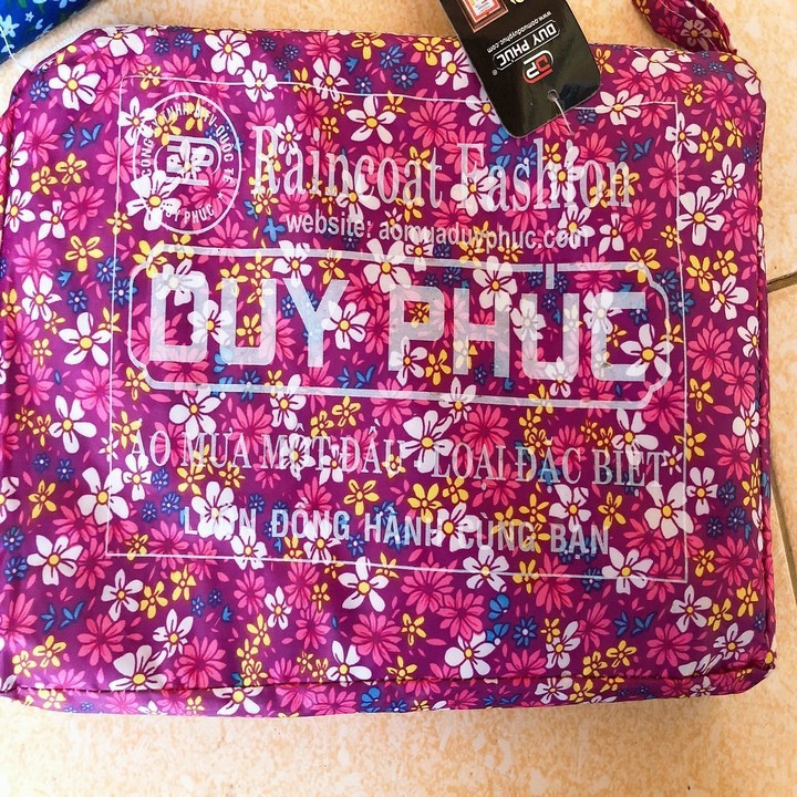 Áo Mưa Choàng Vải Hoa