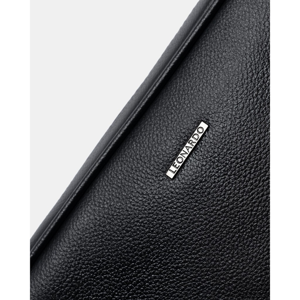 Clutch cầm tay sang trọng Wingtip da Mill nhập khẩu thương hiệu Leonardo