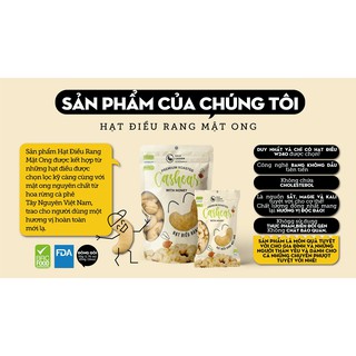 Hạt Điều Rang Mật Ong Hàng Cao Cấp Xuất Khẩu Túi Zip 454gr