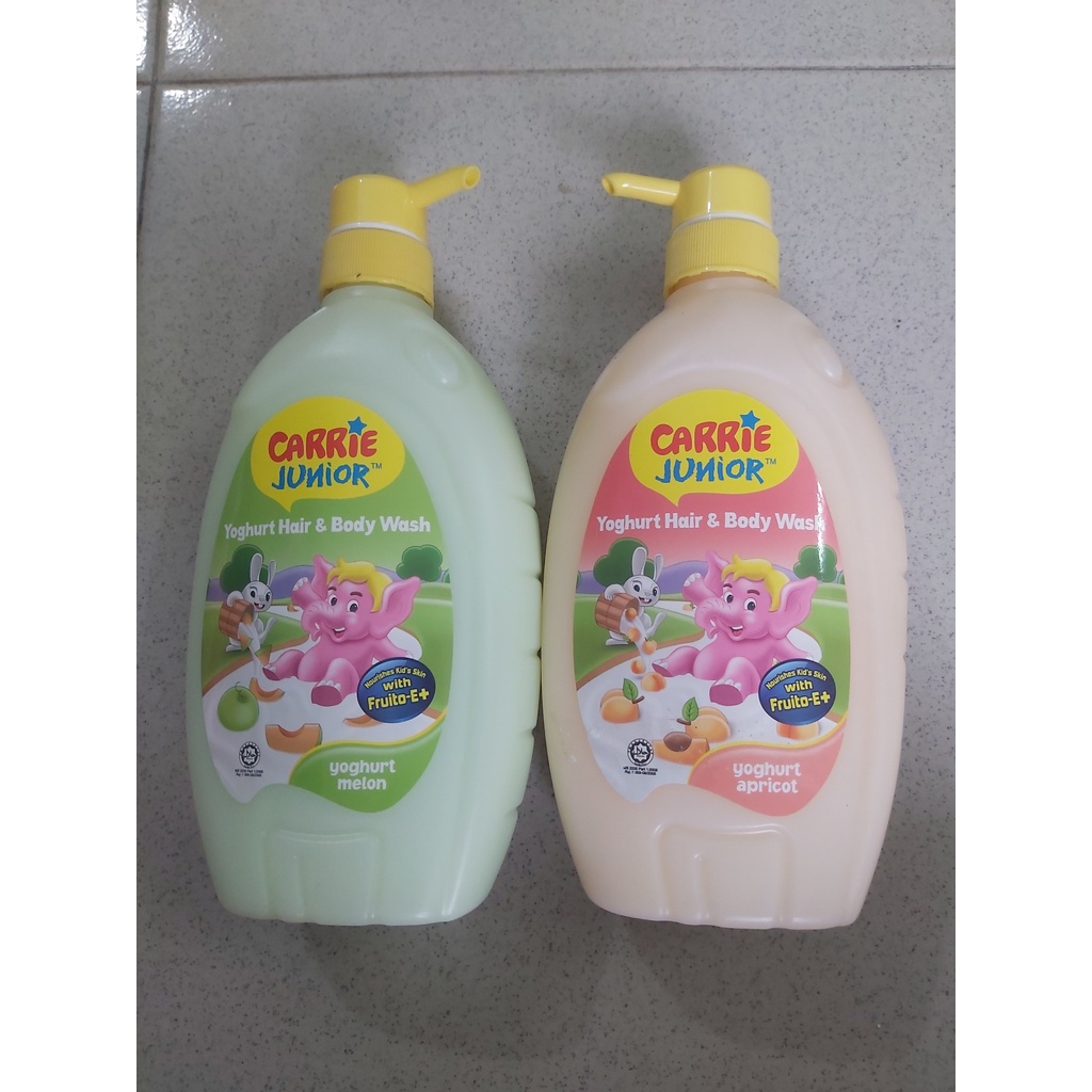 (Mới) Sữa Tắm Gội cho bé Carrie Junior  Yoghurt hương Dưa Lưới và hương  Mơ Tây (700G)