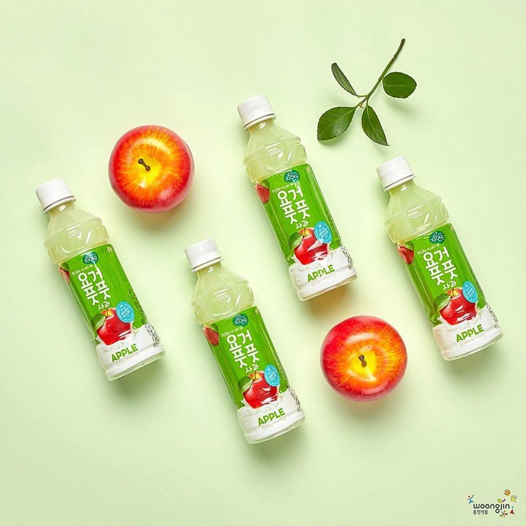 Combo 06 chai Nước Lợi khuẩn táo Woongjin 340ml - Vệ sĩ cho hệ tiêu hóa của bạn