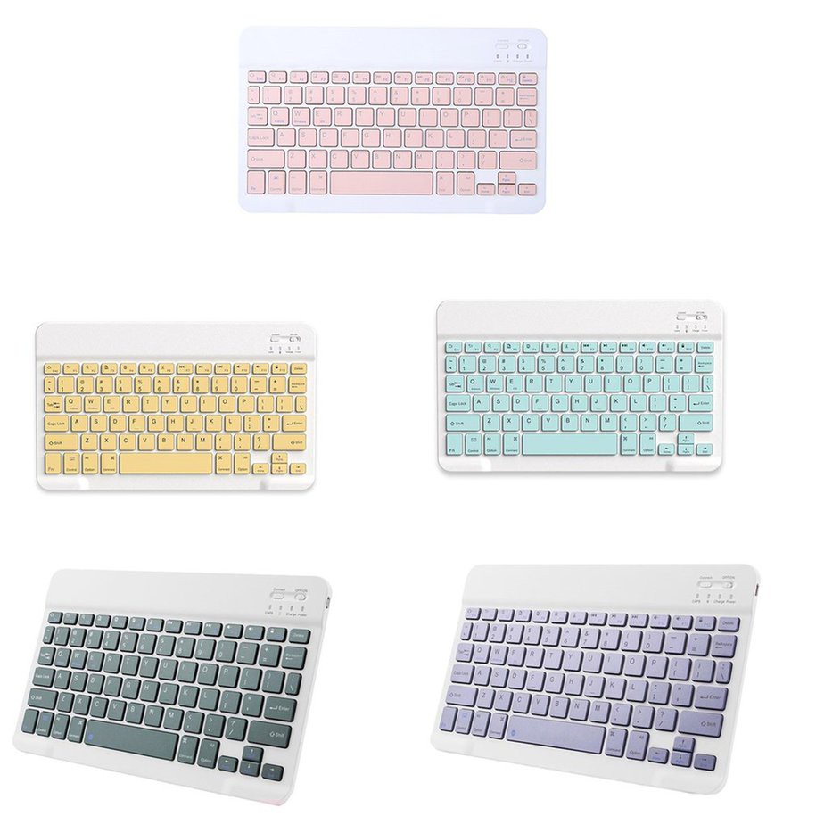 Bàn Phím Và Chuột Không Dây Di Động 7 Inch Có Đèn Cho Pc / Điện Thoại / Máy Tính Bảng