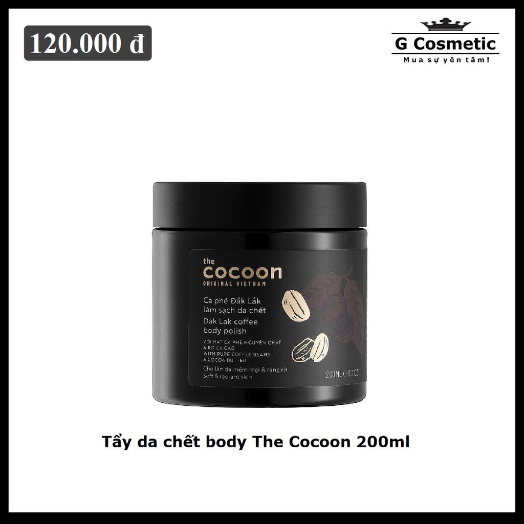 Tẩy da chết body cafe CoCoon 200ml