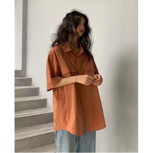 [FREESHIP50K] Áo Sơ Mi Túi Nắp Free Size Nhiều Màu