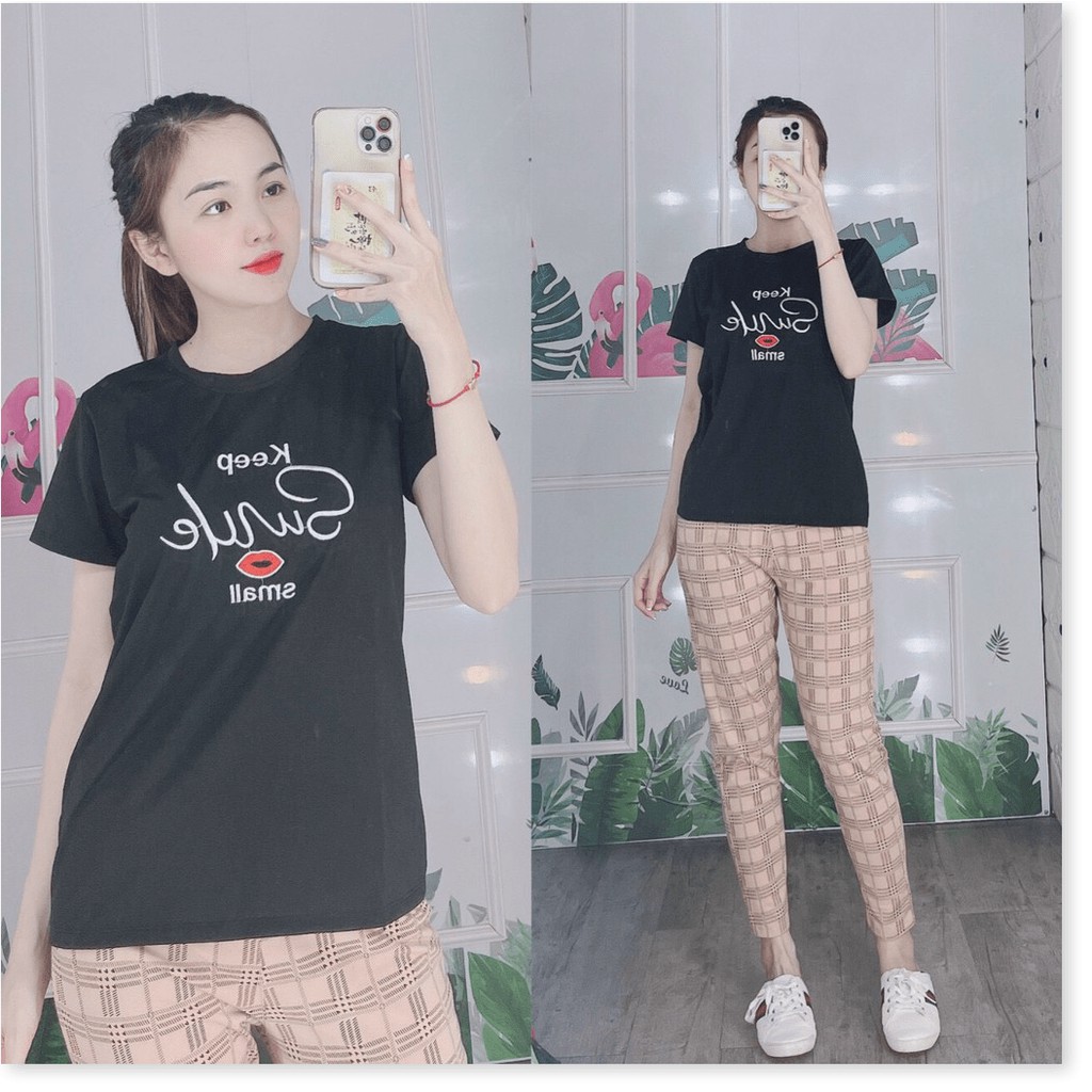 SET BỘ THUN NỮ QUẦN DÀI SIÊU XINH,HỌA TIẾT ÁO VÔ CÙNG XINH XẮN THỜI TRANG KOKO MI