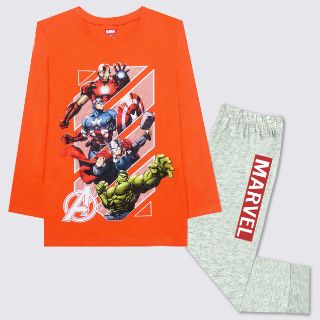 Bộ cotton dài tay bé trai MARVEL