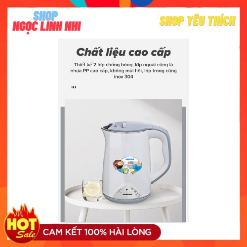 Bình Đun Siêu Tốc Asanzo SK-1815, sôi nhanh, sạch sẽ - SHOP NGỌC LINH NHI