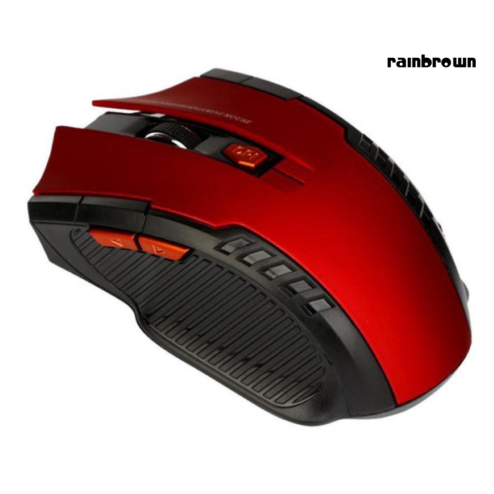 Ergonomic 6 Keys 1600DPI 2.4GHz Wireless Gaming Mouse USB Receiver for PC Laptop /RXDN/