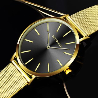Đồng hồ nam chạy 2 kim ogyawatch fl 3828 dây thép mành cao cấp + tặng pin đồng hồ