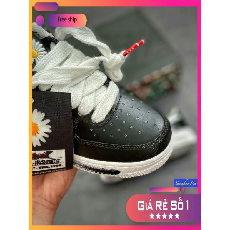 (FREE SHIP +VIDEO) Giày thể thao AIR FORCE 1 hoa cúc Peaceminusone Para-Noise By G-Dragon logo đỏ siêu hot siêu đẹp