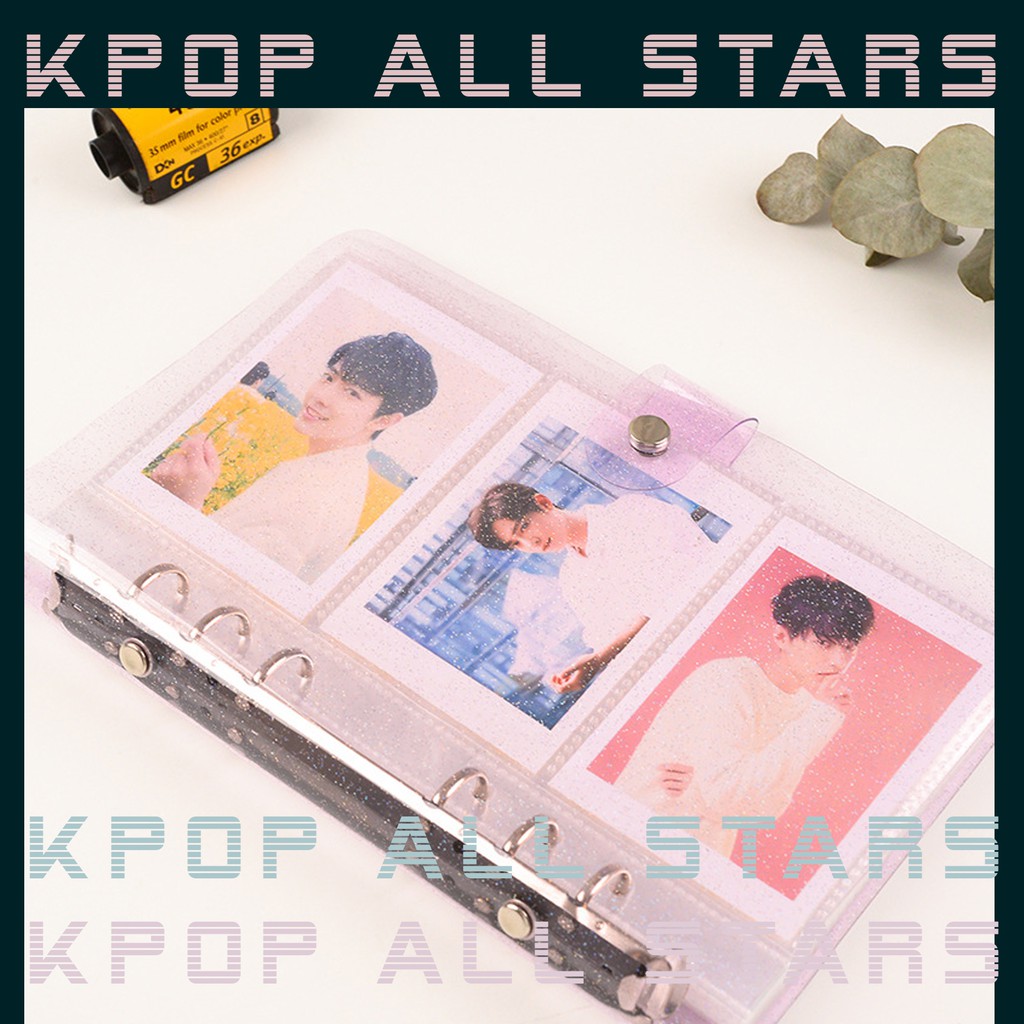 BINDER ĐỰNG CARD- BÌA DẺO GLITTER BLING BLING đựng card KPOP ALL STARS- BDA5SHEET3