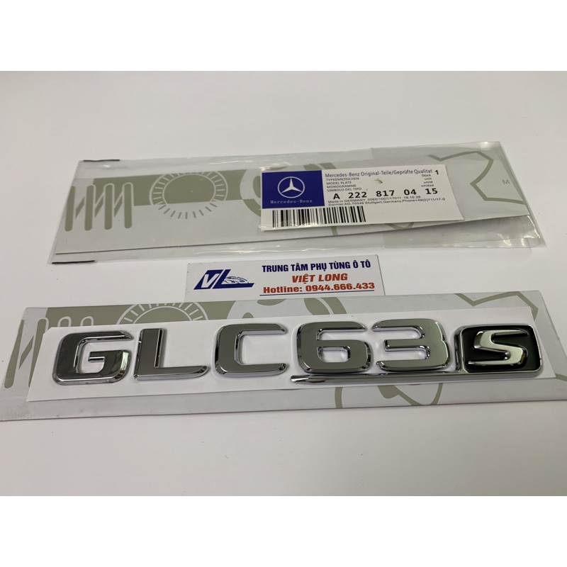 Chữ glc63s , tem glc63 amg , logo glc63s 4matic amg