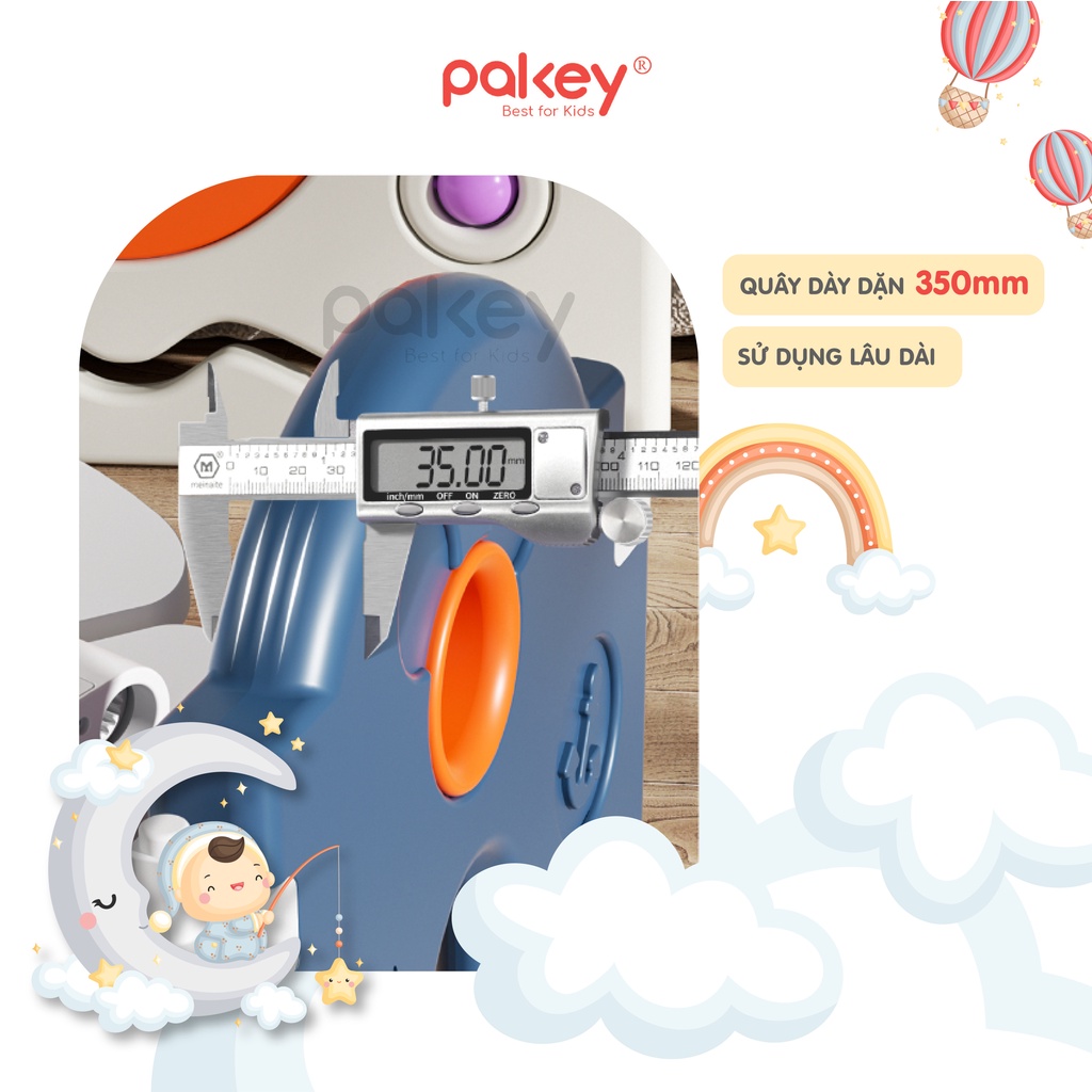 Quây Cũi Nhựa Gấp Gọn Chính Hãng PAKEY Tặng Thảm + Giỏ Bóng, Quây Nhà Banh Mickey Mẫu Mới Nhất Bảo Hành 1 Năm